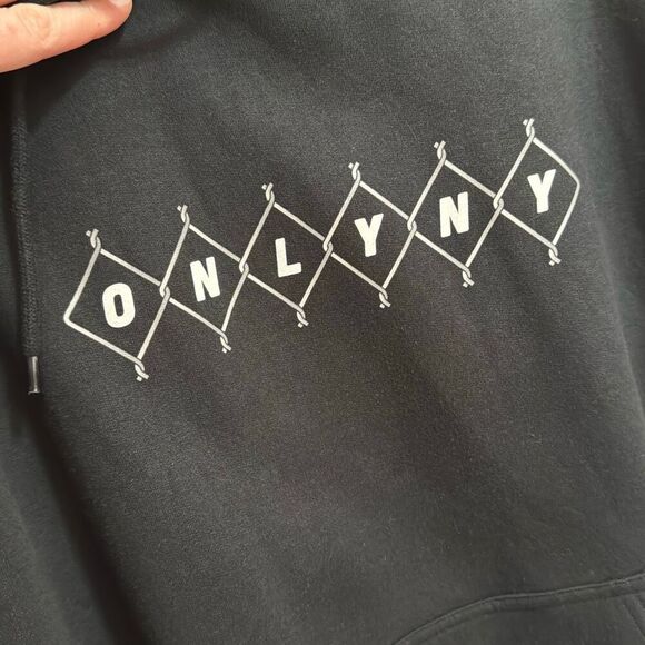 OnlyNY Black Barbed Wire Black Hoodie Men’s US Small - Picture 2 of 5